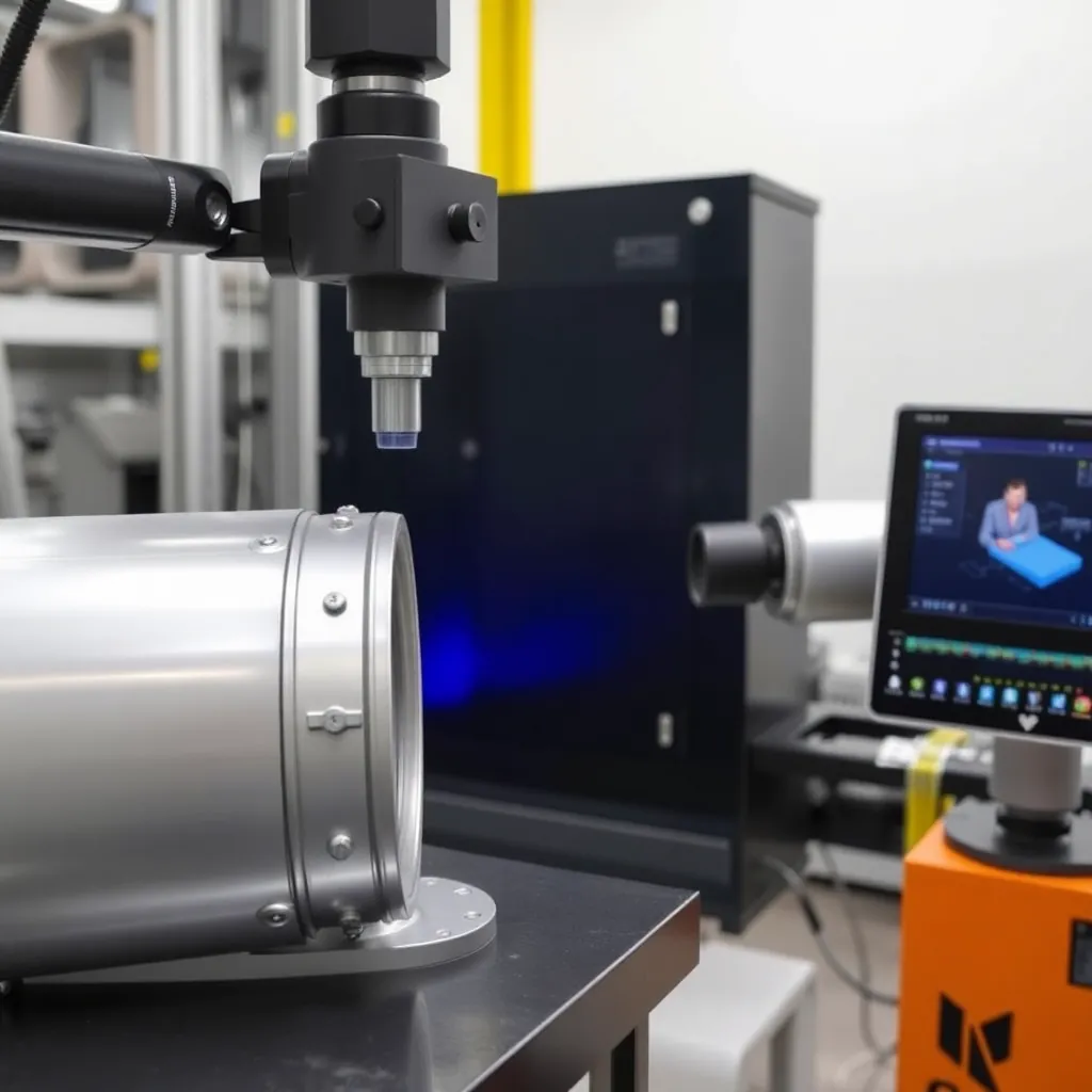 aerospace and marine parts 3D scanning inspection with precision measurement equipment